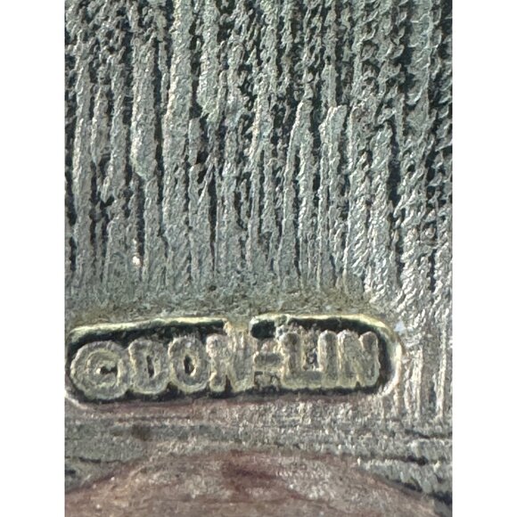 Vintage Gold-Tone Cross Pendant With Red Rose & Leaf Detailing - Don-Lin Religio - Picture 5 of 6